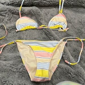 Striped bathing suit